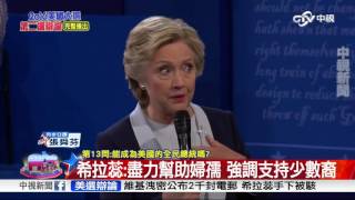 希拉蕊.川普 美國總統大選第二場辯論 直播特別報導 Part4│中視新聞20161010