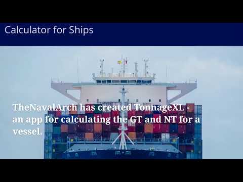Ship Tonnage Calculator - TheNavalArch