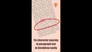 Character spacing in Paragraph in Coreldraw | CorelDraw | Shorts | GRAPHICSLANCE