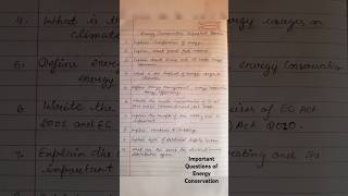 Important Questions of Energy Conservation#learning #educationalvideos #exam