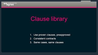 Clause library integrated in contract automation | Weagree