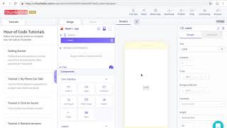 Thunkable - Create a Label (Week 2 - Part 6)