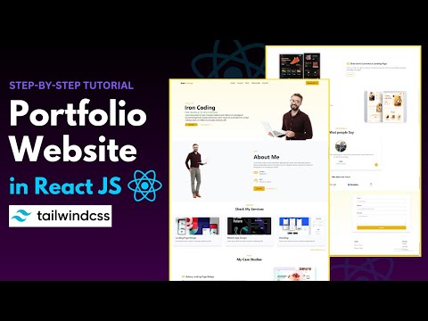 How to Make Portfolio Website with React JS & Tailwind CSS | React Portfolio Tutorial 2024