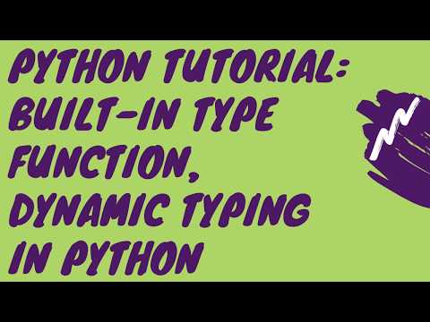 Python Tutorial: How to Use Built-in Type Function, Dynamic typing in python