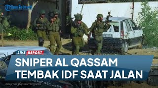 DETIK-DETIK Sniper Al Qassam Tembaki Tentara Israel saat Jalan Santai