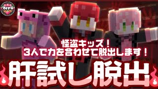 【いちごマイクラ】『肝試し脱出』怪盗キッズ3人のチームプレイが映える謎解きでした（総集編）
