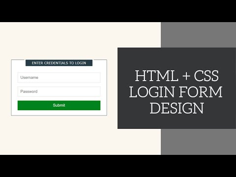 How to Create a Professional Login Page With Only HTML And CSS
