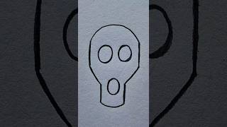 Easy skull drawing | Number drawing | #easydrawing #art #simpledrawing #easyart #artist #easyart