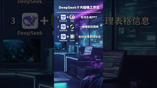整理十种DeepSeek与其它AI工具相配合的方式。#DeepSeek #AI #AIGC #人工智能 #科技改变生活