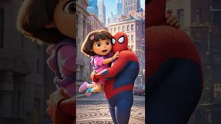 Dora Gets Carried by Fat Spiderman | Epic Statue Transformation! 🕷️🌿