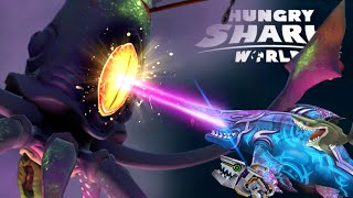 Dark magic shark vs colossal squid boss | Hungry Shark World | HD