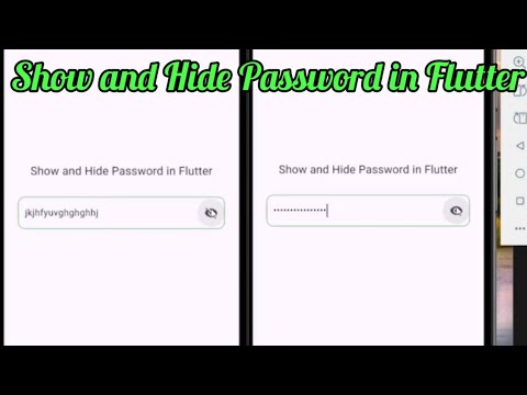 How to create show and hide password from Textfield in Flutter?