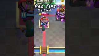 Pro tips VS In game #supercell #clashroyals #gaming #games #protips #funny