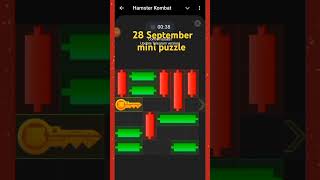 28 September mini puzzle hamster Kombat #shorts #minipuzzle #hamsterkambot#youtubeshorts