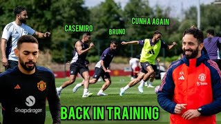BRUNO FERNANDES GOES FULL BEAST MODE IN INTENSE UNITED TRAINING SESSION AT CARRINGTON!