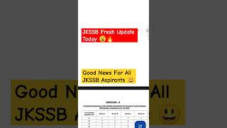 JKSSB Fresh Update Today 😮 #jkssb #jkssbnewupdate #jkssbjobs #jkssbonlinetutorial