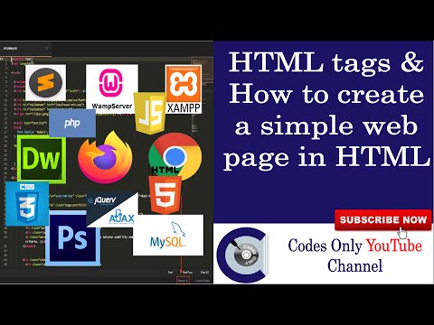 HTML standard, HTML tags and How to create a simple web page in HTML. #HTML #CSS #WebPage #SimpleWeb