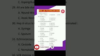 RRB LAB TECHNICIAN 2024||MCQ SOLVE||RRB LAB TECHNICIAN RECRUITMENT