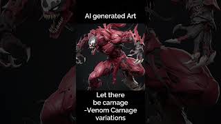 Let there be carnage  Venom Carnage variations-Ai art