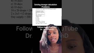 Eye drop day supply calculations #dosage #pharmacy #naplex #ptcb #shorts #testprep