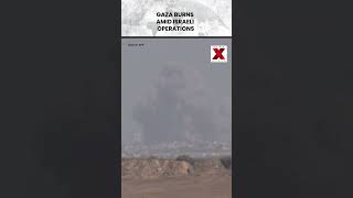 Israel-Gaza Conflict Israel Strikes Central Gaza Amid Conflict Smoke Clouds Over  | #shorts