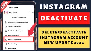 How to Deactivate Instagram Account, Deactivate Instagram Account #deactivateinstagram