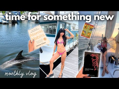 FIRST MONTHLY VLOG | houseboat tour, must-read self improvement books, why i'm quitting NYC