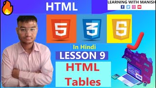 HTML Tutorial in Hindi | Lesson - 9|  HTML Tables