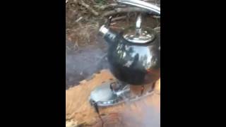 Boiling water on my camp cool stove