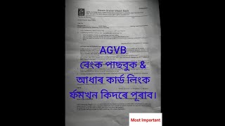 How to fill up Aadhaar and Bank passbook link form#AGVB