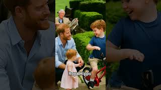 Prince Harry teaches archie to ride a bike #bike #riding #cute #haopy #love #fun #teaching #learning