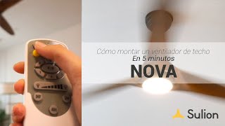 Sulion - Ventilador de techo de exterior con luz LED - NOVA - Instalación y uso
