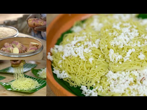 Sweet Potato Noolappam - String Hopper - Madhurakkizhangu Idiyappam