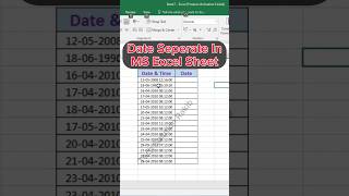 MS Excel Trips | How to separate dates in Microsoft Excel?