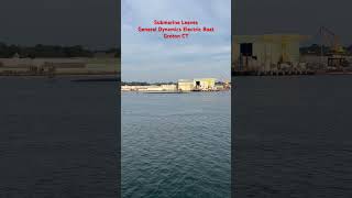 "Silent Departure: US Submarine Emerges from General Dynamics Electric Boat Division in Groton, CT"