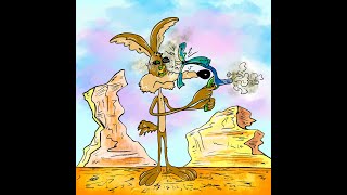 Wile Coyote and the Road Runner * Burnt eyebrows 2024 | Digital art Drawing tutorial Artisticus 427
