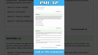 PMI-SP - PMI Scheduling Professional Exam Dumps PDF