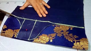 Very popular boat neck blouse design || Latest blouse design || #madhurafashionkatta