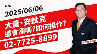【理周飆股日報】20250606盤中-許江鎮／大量、安鈦克還會漲嗎? 如何操作?