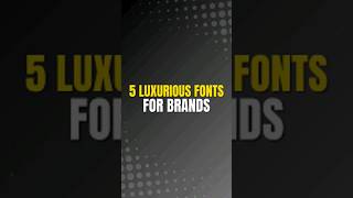 5 Luxurious Fonts Every Brand Needs #branding #fonts #canva #videoediting #graphicdesign #dubai