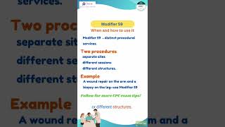 Modifier 59 for cpt coding in CPC exam. #CPCexam #modifier59