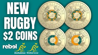 $2 Rugby Australia Wallabies and Wallaroos coloured 2025 Coins Rebel