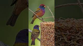 Beautiful Ai Blue Grosbeak Birds. #aibirds #birds #shortvideo