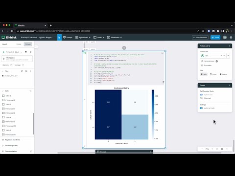 How to build a logistic regression model with Einblick Prompt AI