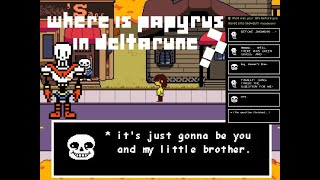 Where is Papyrus In Deltarune?