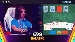 Balatro by cloiss in 57:00 - Summer Games Done Quick 2025