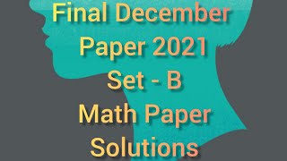 10th Class( Set - B ) Final December 2021, Math Paper Solutions #Term1#pseb#shorts