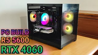 PC BUILD - (ZOTAC RTX 4060 - RYZEN 5 5600 - GIGABYTE B550M DS3H - Gamdias Aura GC10M RGB)+Benchmarks