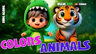 🎨 Colors + Animals = FUN! | Spanish & English for Kids