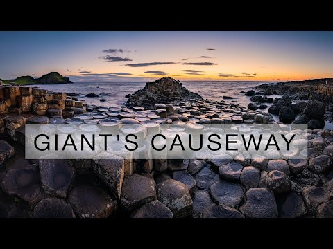 Giant's Causeway from drone. Northern Ireland, UK